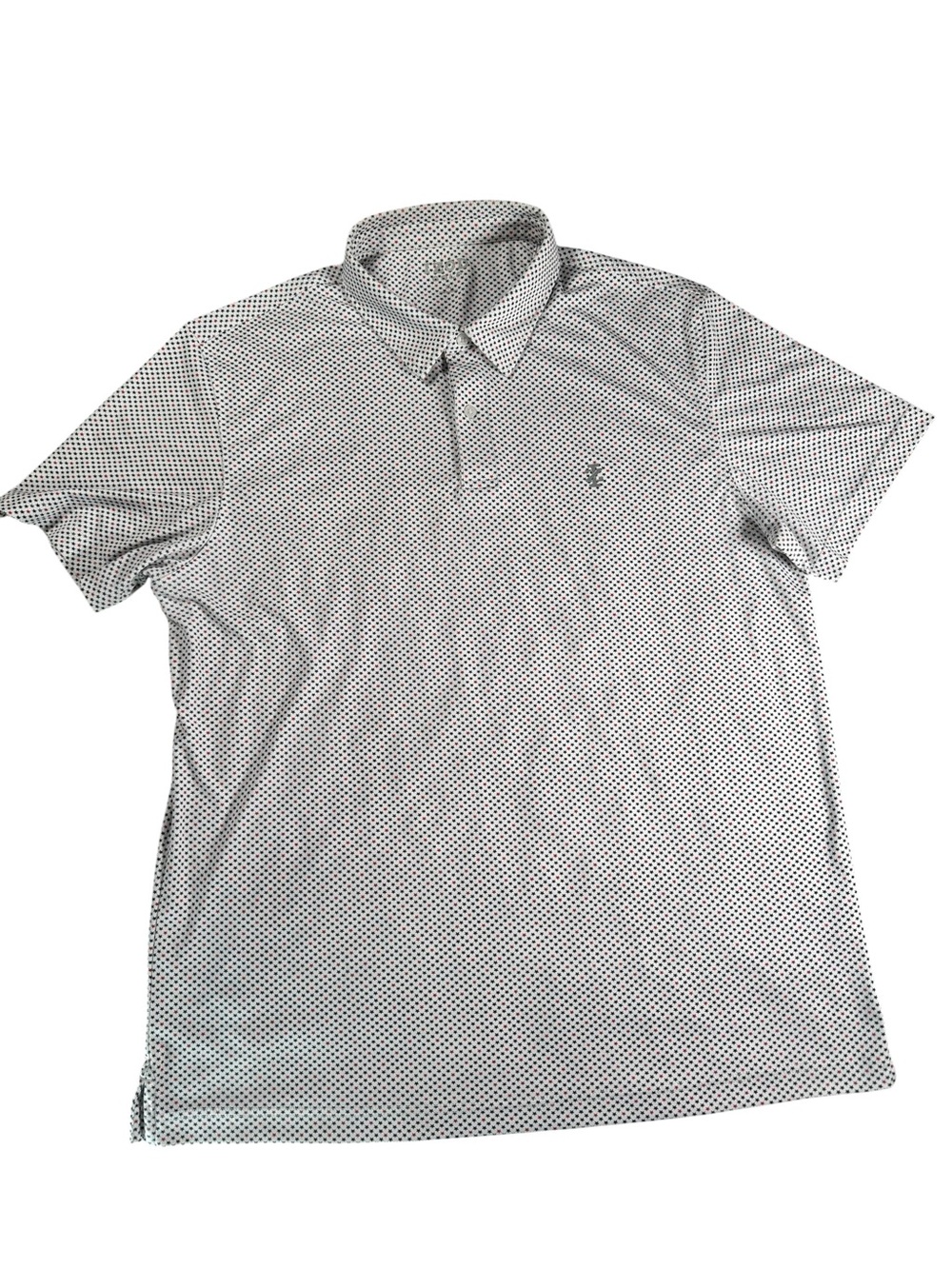 IZOD Golf Performance Stretch Polo Shirt Men’s XL Grey Star Print Athletic Tee